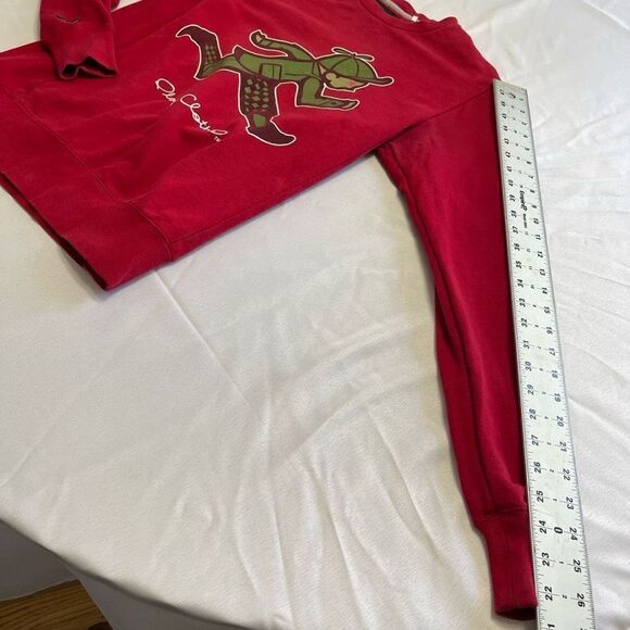Play Cloths Large Running Jack Crewneck Sweatshirt Red Size Small - Picture 6 of 9